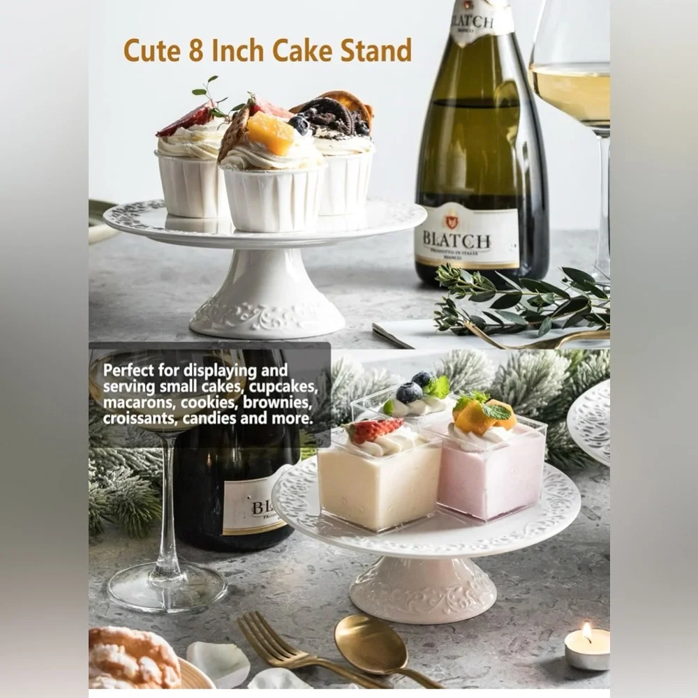 New 8 Inch Porcelain Cake Stand Plate
